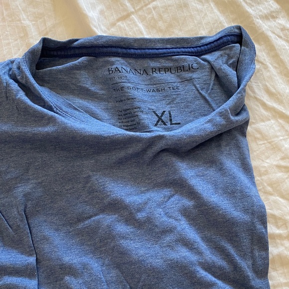 Banana Republic Other - Banana Republic Men's Heather Blue Short Sleeve Tee